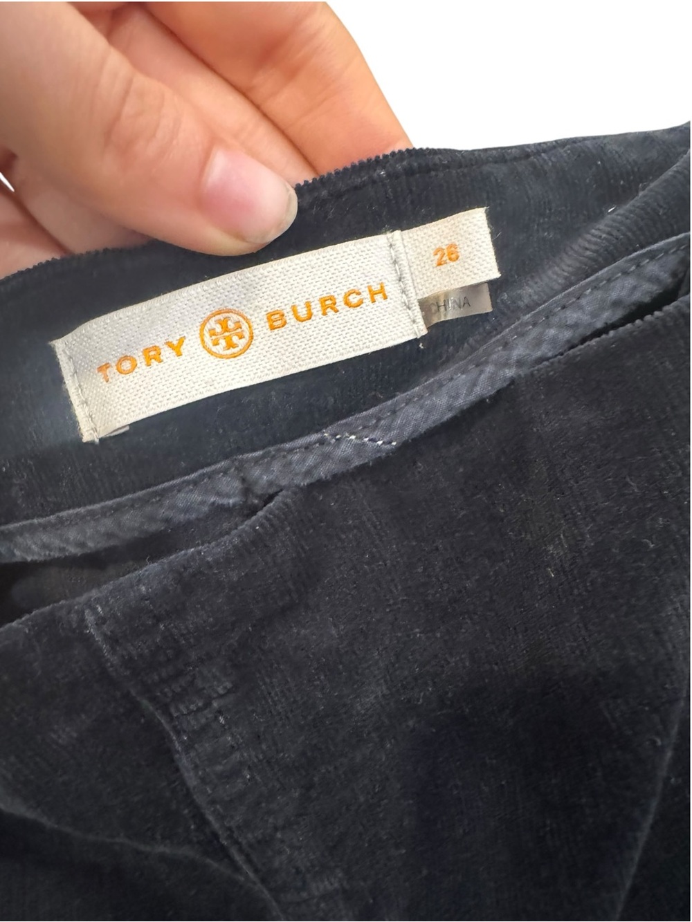 Tory Burch Stretchy Velour / Corduroy Style Trousers
